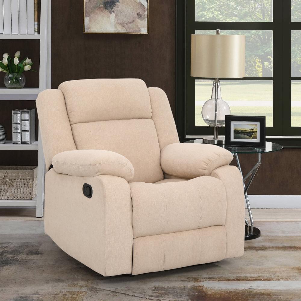 Avalon Beige Fabric Recliner