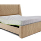 Wave Plus Adjustable Bed with Tranquil Walnut Shell Upholstered Bed and SuperGrid Mattress