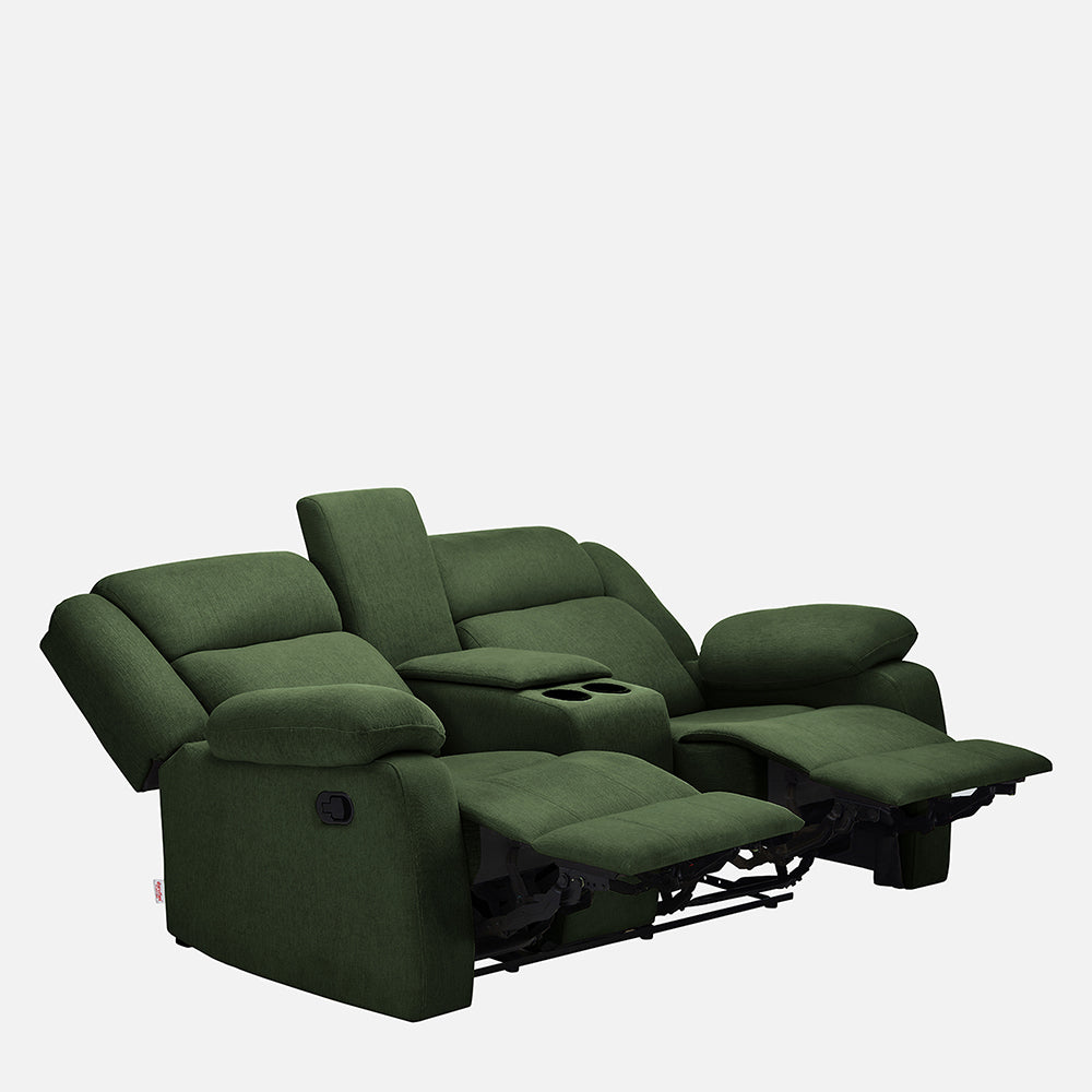 Green best sale recliner sofa