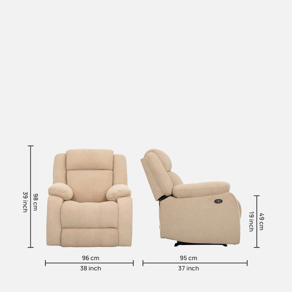 Beige electric online recliners