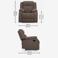 Avalon Dark Brown Fabric Recliner