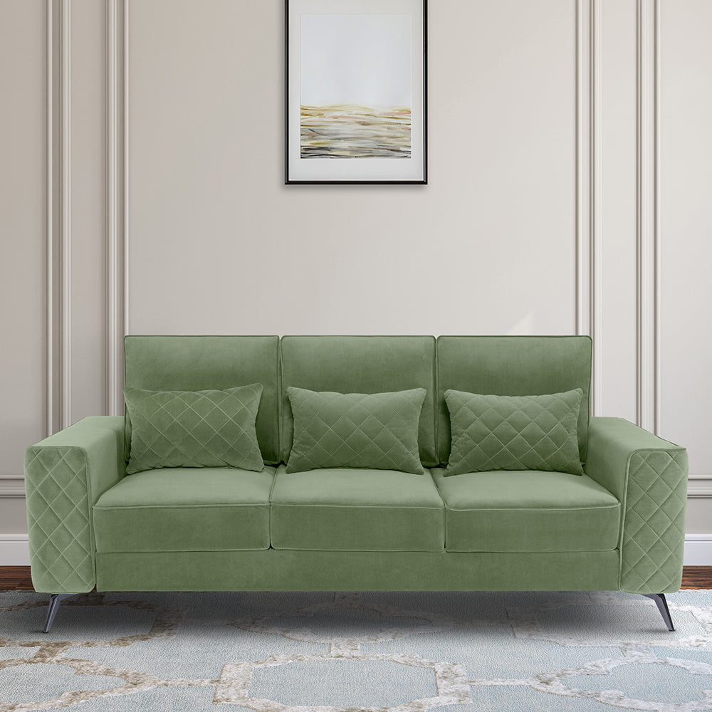 Eden Fabric Sofa | 3 seater | Green |  Duroflex Furniture