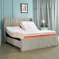 Wave Twin Adjustable Bed with Tranquil Sea Shell Upholstered Bed, Mattress, and 2 Fitted Bedsheets