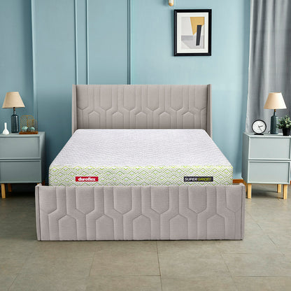 Tranquil Lime shell Upholstered Bed | Duroflex Furniture