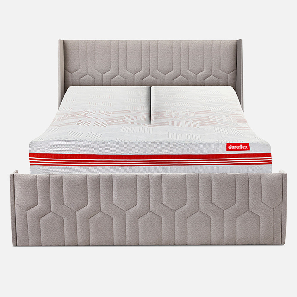 Wave Twin Adjustable Bed with Tranquil Lime Shell Upholstered Bed, Mattress, and 2 Fitted Bedsheets