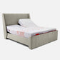 Wave Twin Adjustable Bed with Tranquil Sea Shell Upholstered Bed, Mattress, and 2 Fitted Bedsheets